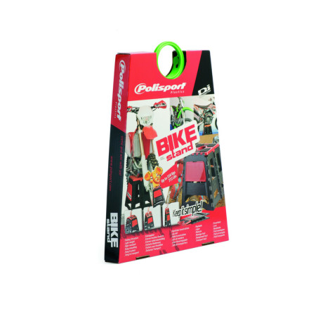Lève-moto fixe POLISPORT repliable orange/noir pour entretien et stockage sécurisé