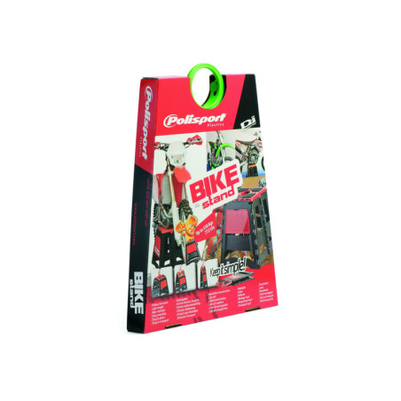 Lève-moto fixe POLISPORT repliable orange/noir pour entretien et stockage sécurisé
