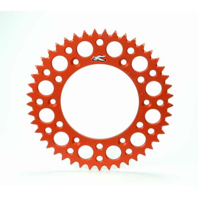 Couronne RENTHAL 52 dents aluminium Ultra-Light anti-boue pour 125/250/350/450 SX/SX-F