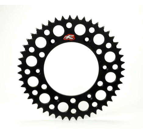 Couronne RENTHAL 51 dents aluminium noir Ultra-Light anti-boue 125/250/350/450 SX/SX-F/TC/FC/MC/MC-F
