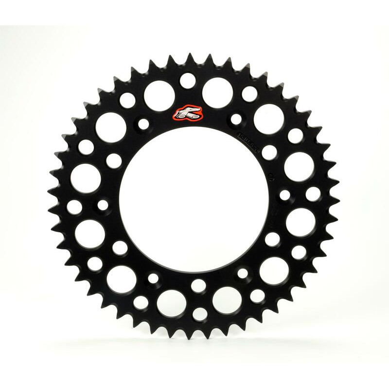 Couronne RENTHAL 51 dents aluminium noir Ultra-Light anti-boue pour 125/250/450 KX/KX-F