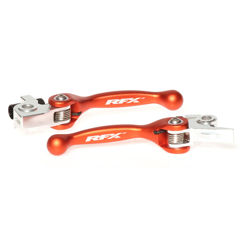 Ensemble leviers flexibles forgés RFX Race orange pour 125/250/350/450 SX/SX-F