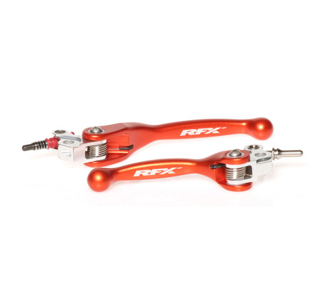 Ensemble leviers flexibles forgés RFX Race orange pour KTM 65 SX 2012-2013