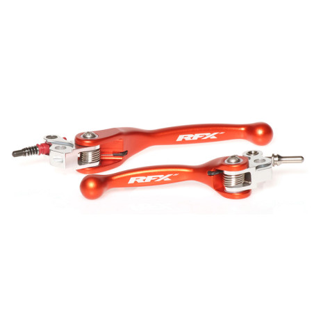 Ensemble leviers flexibles forgés RFX Race orange pour KTM 65 SX 2012-2013