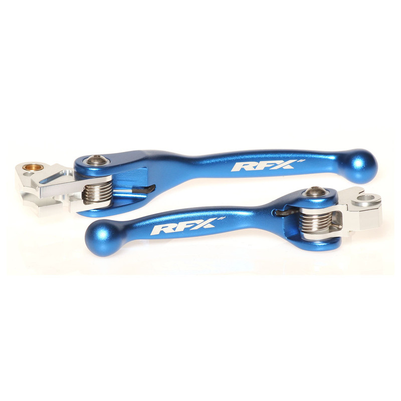 Ensemble leviers flexibles forgés RFX Race bleu pour Yamaha 125/250/450 YZ/YZ-F