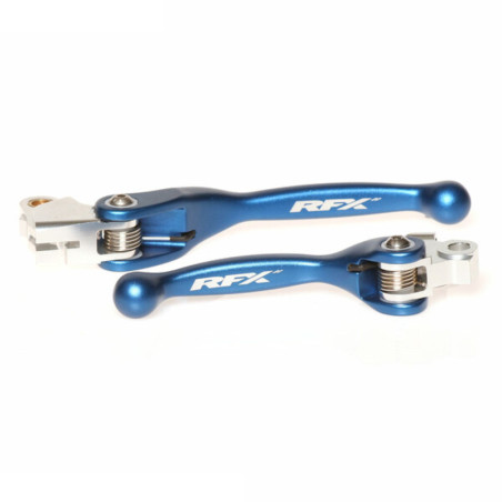 Ensemble leviers flexibles forgés RFX Race bleu pour Yamaha 125/250/450 YZ/YZ-F