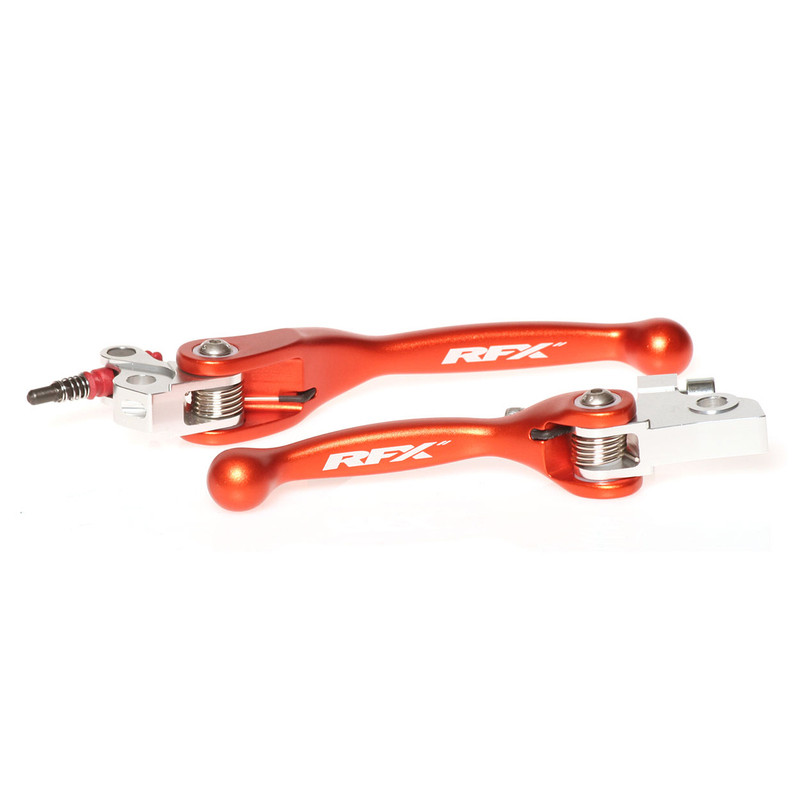 Ensemble leviers flexibles forgés RFX Race orange pour 65/85 SX