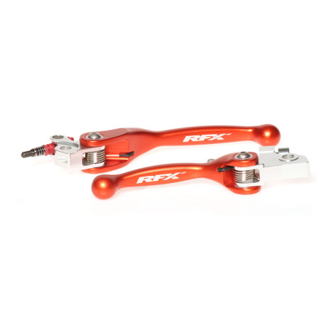 Ensemble leviers flexibles forgés RFX Race orange pour 65/85 SX