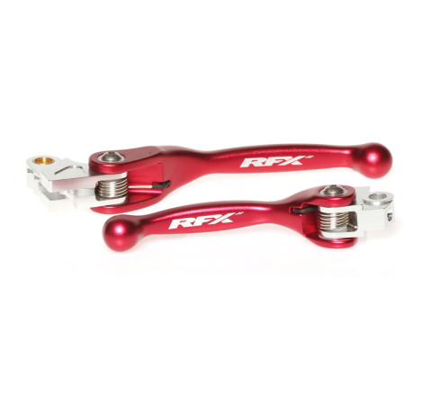 Ensemble leviers flexibles forgés RFX Race rouge pour Honda 125/250/450 CR/CRF