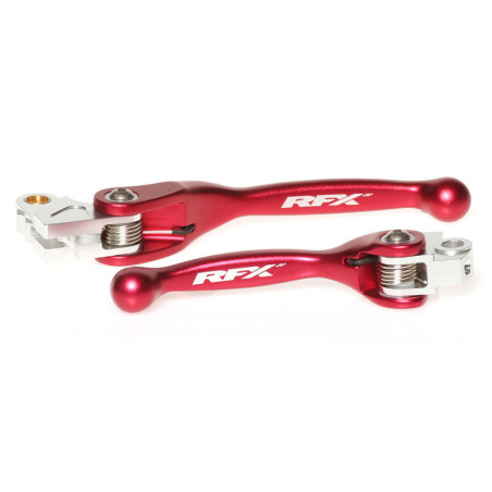 Ensemble leviers flexibles forgés RFX Race rouge pour Honda 125/250/450 CR/CRF