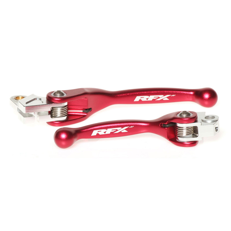 Ensemble leviers flexibles forgés RFX Race rouge pour Honda 125/250 CR