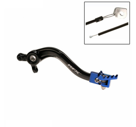 Levier de frein arrière RFX Pro FT (Noir/Bleu) 250 SX/TC/MC