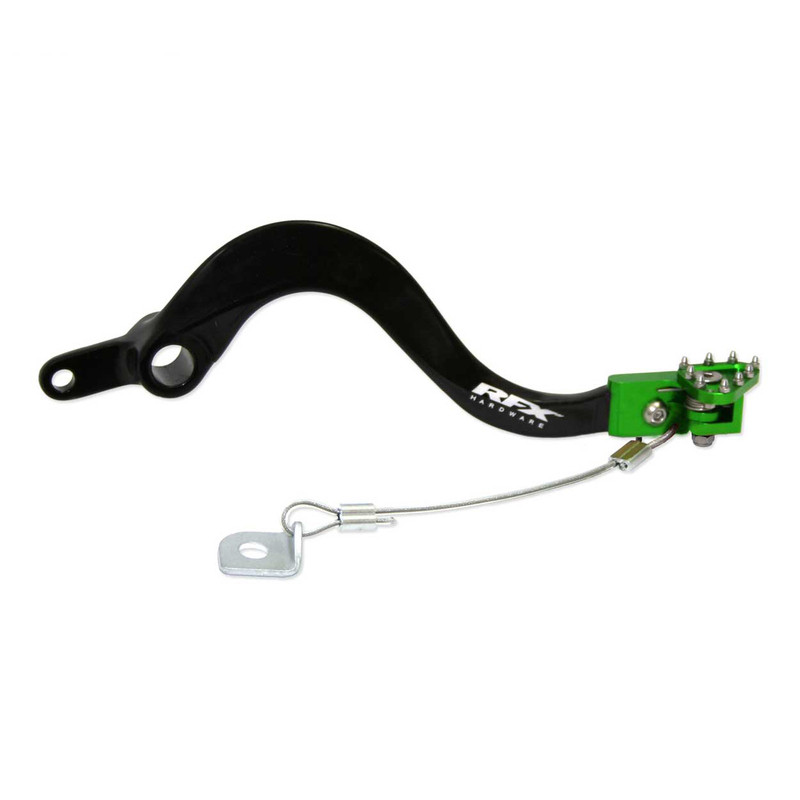 Levier de frein arrière RFX Pro FT (Noir/Vert) 250 KX-F 2005 à 2020