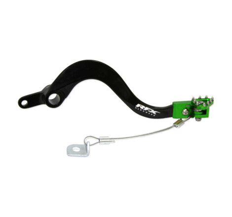 Levier de frein arrière RFX Pro FT (Noir/Vert) 250 KX-F 2005 à 2020
