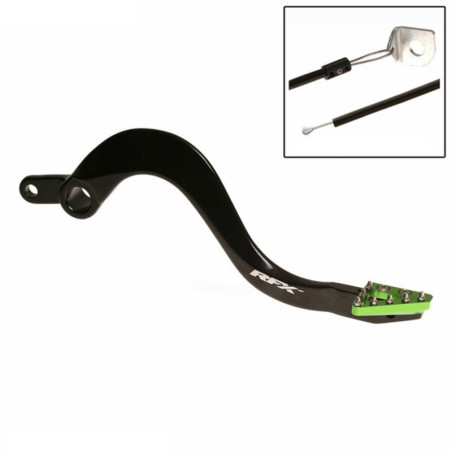 Levier de frein arrière RFX Pro ST (Noir/Vert) 125 KX 2004 à 2008