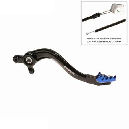 Levier de frein arrière RFX Pro ST anodisé dur noir/bleu 125/250/350/450 SX/SX-F/TC/FC/MC/MC-F