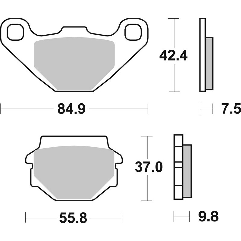 Plaquettes de frein avant BREMBO Off-Road métal fritté pour 125/250/500 KX