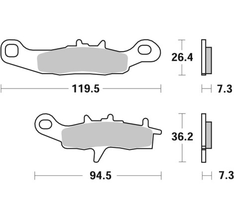 Plaquettes de frein avant BREMBO Off-Road métal fritté pour 85 KX/RM