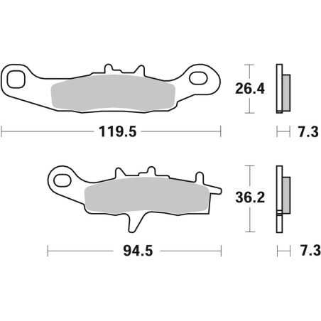 Plaquettes de frein avant BREMBO Off-Road métal fritté pour 85 KX/RM