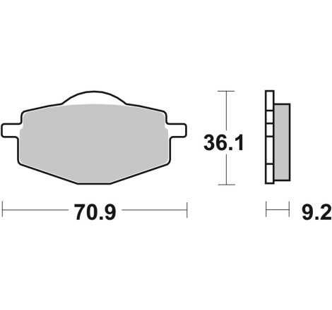 Plaquettes de frein arrière BREMBO Off-Road métal fritté pour 125/250 YZ 1988