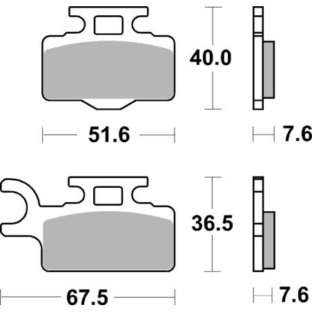 Plaquettes de frein avant BREMBO Off-Road métal fritté pour 65 KX 2000-2024