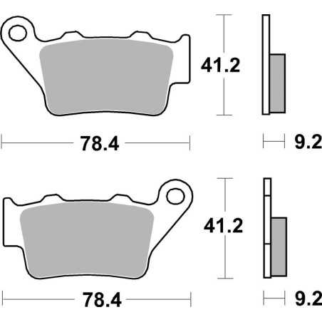 Plaquettes de frein arrière BREMBO Off-Road métal fritté pour 125/250 SX