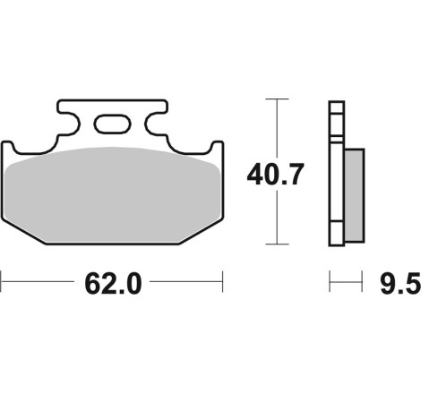 Plaquettes de frein arrière BREMBO Off-Road métal fritté pour 125/250 RM 1991-1995