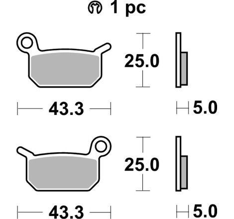 Plaquettes de frein avant BREMBO Off-Road métal fritté pour 50 SX/TC/MC