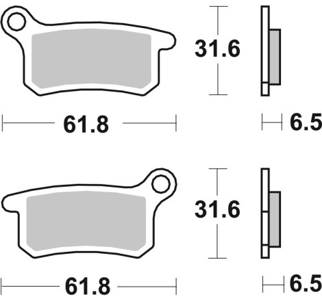 Plaquettes de frein avant BREMBO Off-Road métal fritté pour 65/85 SX/TC/MC