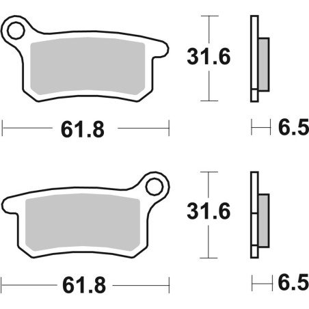 Plaquettes de frein avant BREMBO Off-Road métal fritté pour 65/85 SX/TC/MC