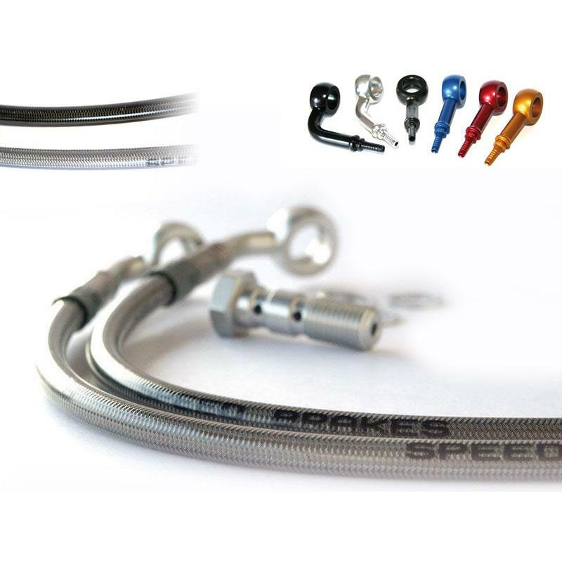 Durite Aviation SPEEDBRAKES avant carbone/raccord argent 125/250/350/450 SX/SX-F/TC/FC
