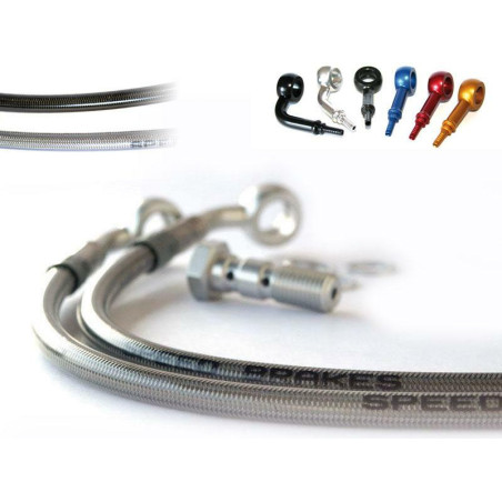 Durite Aviation SPEEDBRAKES avant carbone/raccord argent 125/250/350/450 SX/SX-F/TC/FC