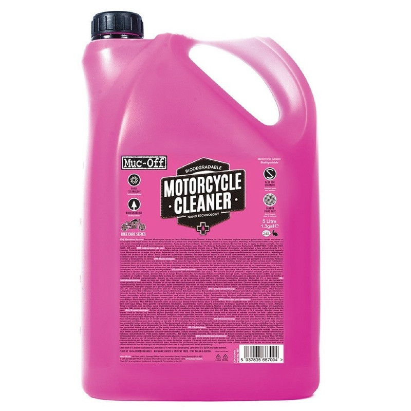 Nettoyant moto Muc-Off bidon 5L x4 – Nettoyage puissant et économique pour entretien régulier