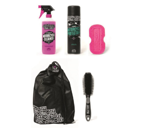 Kit entretien moto Muc-Off Essentials – Nettoyage et protection indispensables