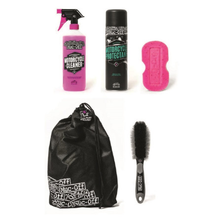Kit entretien moto Muc-Off Essentials – Nettoyage et protection indispensables