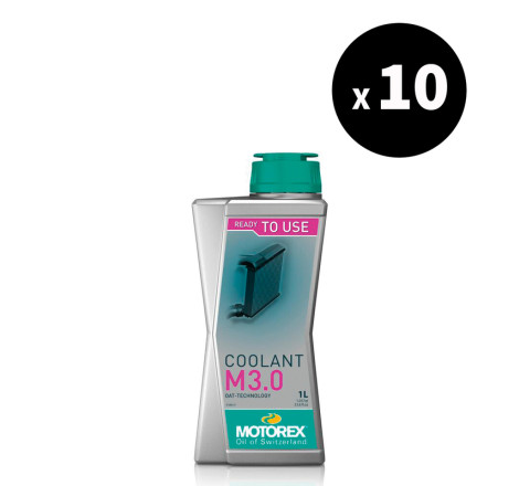 10x Liquide de refroidissement MOTOREX Coolant M3.0 1L - protection moteur haute performance
