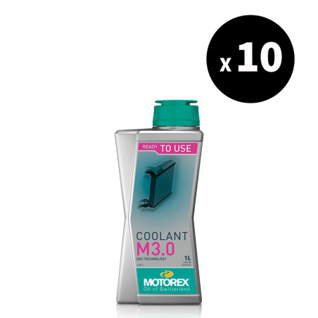 10x Liquide de refroidissement MOTOREX Coolant M3.0 1L - protection moteur haute performance