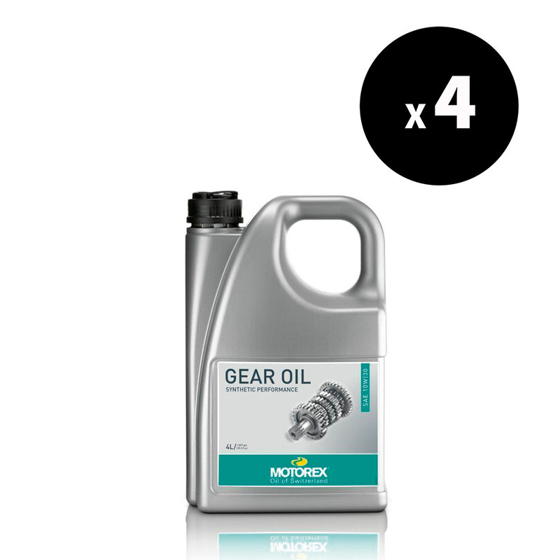 4x Huile MOTOREX Moto Gear Oil 2T 10W30 4L semi-synthétique - boîte de vitesse moto performance