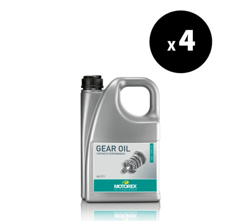 4x Huile MOTOREX Moto Gear Oil 2T 10W30 4L semi-synthétique - boîte de vitesse moto performance