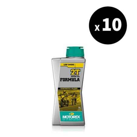 Pack 10 Huile moteur MOTOREX Formula 2T 1L – Huile 2 temps haute performance moto et scooter prémix
