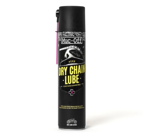 Lubrifiant chaîne Muc-Off Dry PTFE Chain Lube 400ml x12 – Performance à sec et protection anti-usure