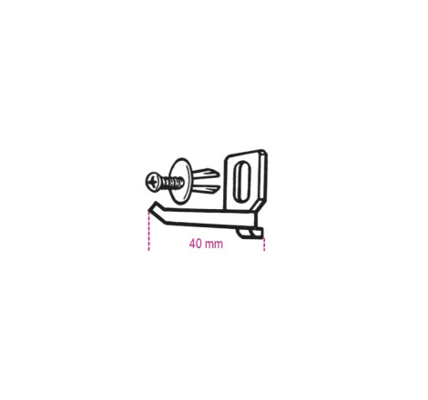 Kit crochet + vis pour mobilier d'atelier BETA