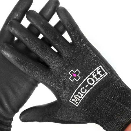 Gants d’atelier noir taille L Muc-Off - protection mains mécanique et entretien moto