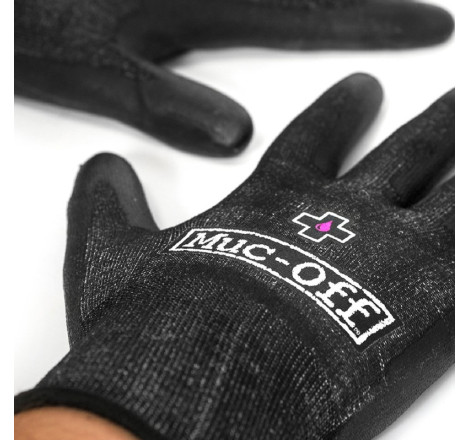 Gants d’atelier noir taille L Muc-Off - protection mains mécanique et entretien moto