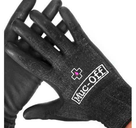 Gants d’atelier noir taille M Muc-Off - protection mains mécanique et entretien moto