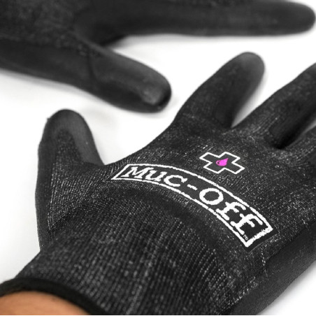 Gants d’atelier noir taille M Muc-Off - protection mains mécanique et entretien moto