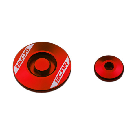 Bouchons carter moteur latéraux SCAR rouge Honda