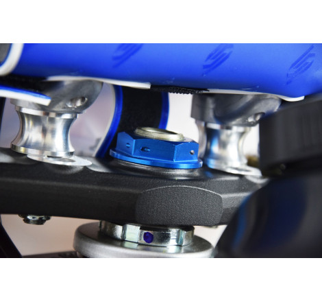 Ecrou de colonne de direction SCAR bleu Yamaha YZ80/85