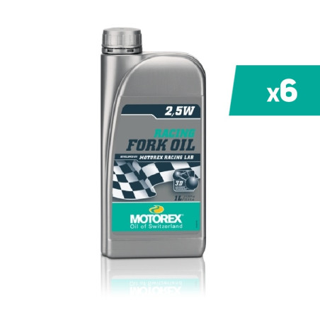 Huile de fourche MOTOREX Racing Fork Oil - 2.5W 1L x6