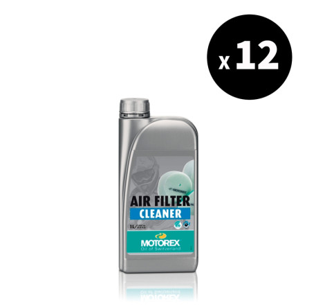 12x Nettoyant filtre à air MOTOREX Air Filter Cleaner biodégradable 1L - entretien moto haute performance